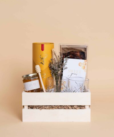 מארז Golden Sweet Year - שנה מתוקה בזהב עם וויסקי גלנפידיך 12
